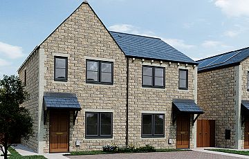 2 bedroom houses - artist's impression subject to change. Please note that the above computer generated image is representative of the house type and not necessarily the specified plot as some details and materials may vary.